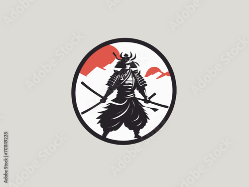 Foto Samurai Logo Design EPS format Very Cool