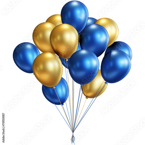 Blue and Gold Balloons