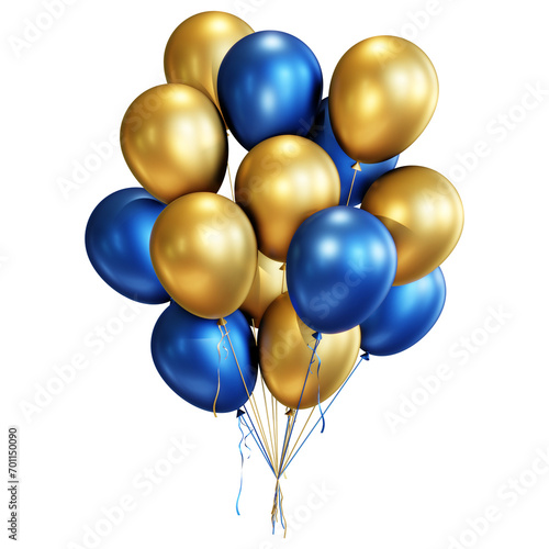 Blue and Gold Balloons