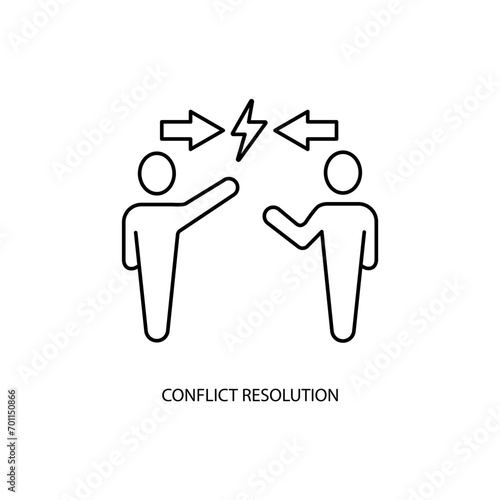 Conflict Resolution concept line icon. Simple element illustration. Conflict Resolution concept outline symbol design.