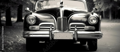 Photo of an old classic car.