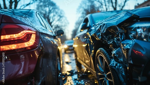 car crash on the road, accident photo