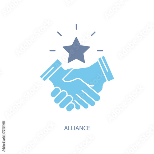 alliance  concept line icon. Simple element illustration. alliance  concept outline symbol design. photo