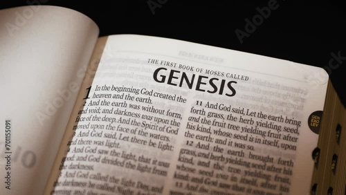 The Bible-The Old Testament Book of Genesis page turn photo