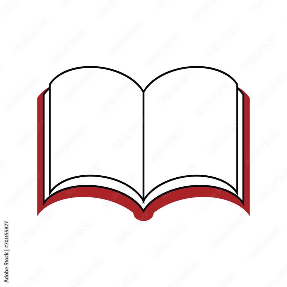 book open icon image vector illustration design red and black and white book open icon image vector illustration design red and black and white