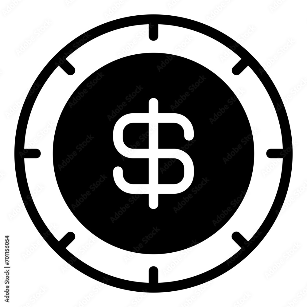 Dollar Glyph Icon Design Vector Dollar Glyph Icon Design Vector