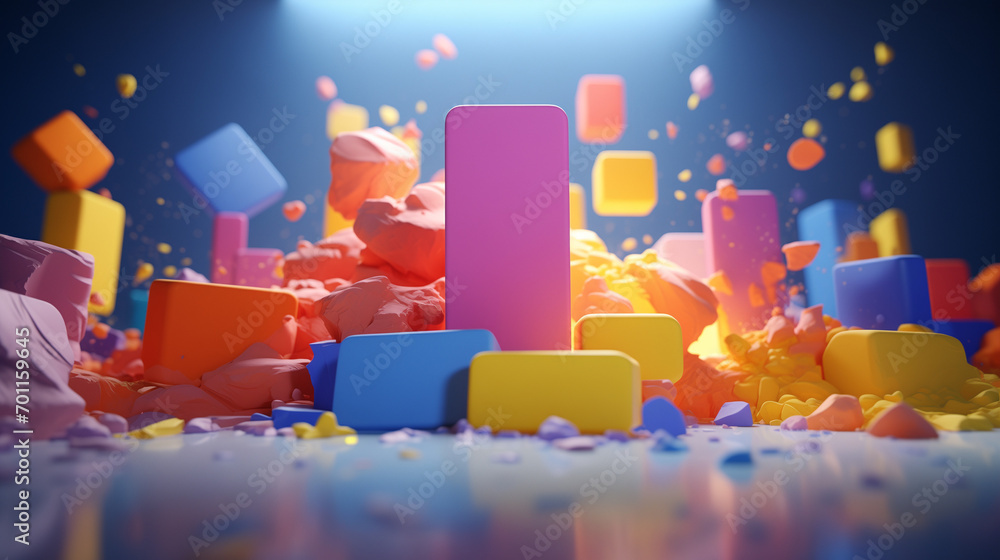 Fototapeta premium Creative colorful Studio decoration