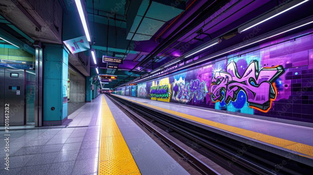 Fototapeta premium Royal Subway Art: Underground Palette