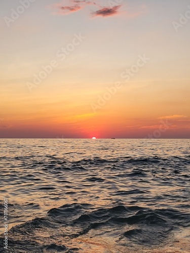 sunset in the sea