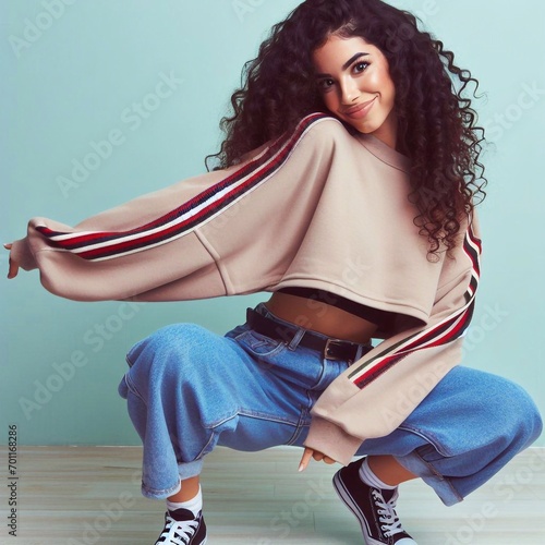 woman breakdanceing, hiphop photo
