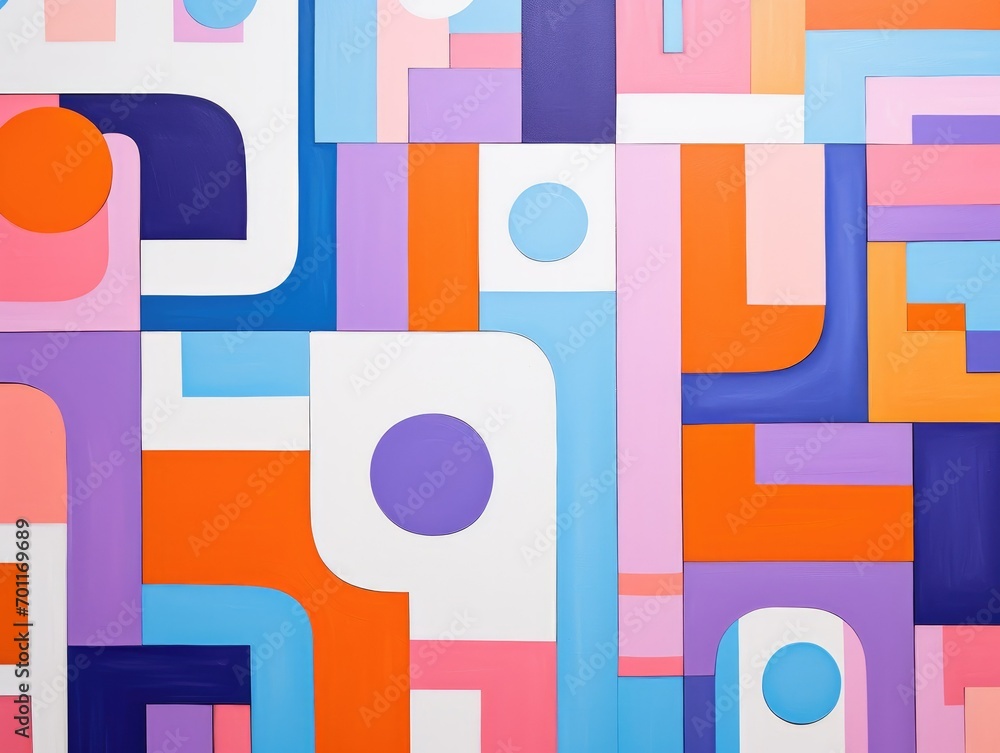 An abstract piece featuring bold geometric shapes An abstract piece featuring bold geometric shapes
