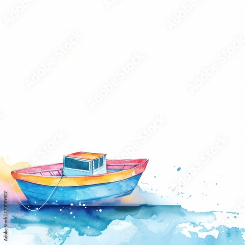 watercolor boat painting