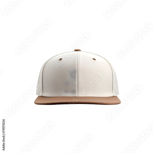 white baseball cap isolated on transparent background