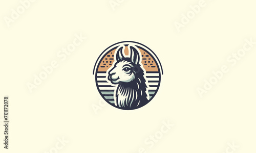 head lama vector illustration mascot design
