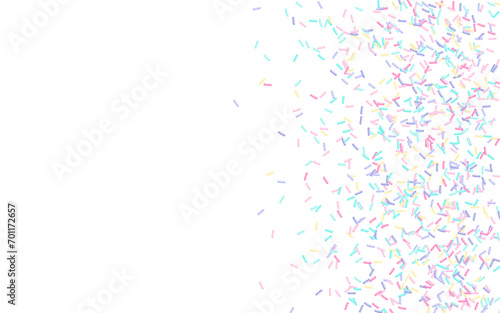 Colorful sprinkles banner background, colorful falling decorative sprinkles background