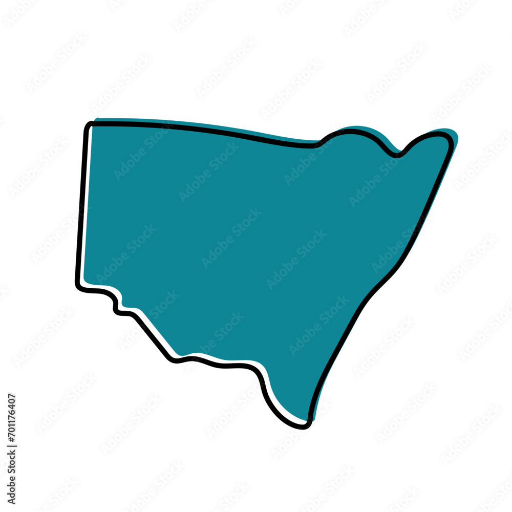 New South Wales NSW state of Australia map design. New South Wales NSW state of Australia map design.