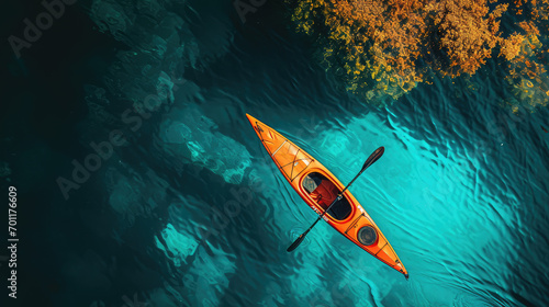 Kayak in Electric Blue photo