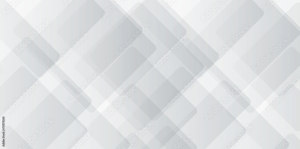White and grey geometric glossy square lines background. Geometric and technology banner design. Seamless white geometric lines vector background.  cover, poster, brochure, banner, wallpaper design.