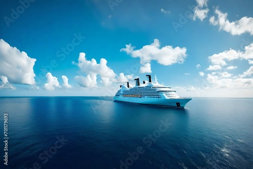cruise ship in the ocean © famous