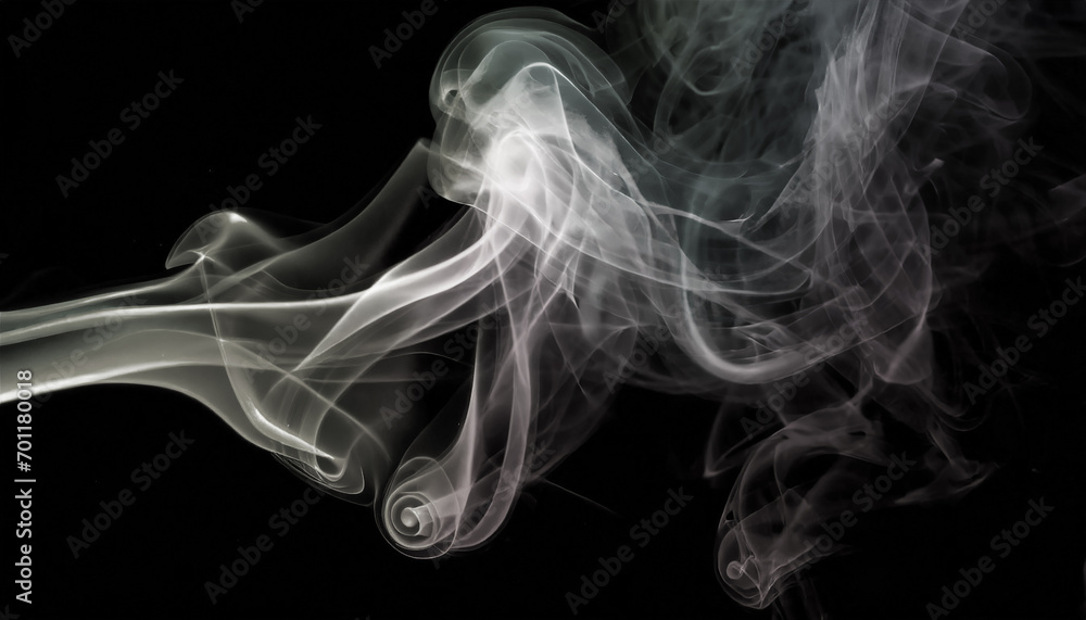 White smoke on black background White smoke on black background