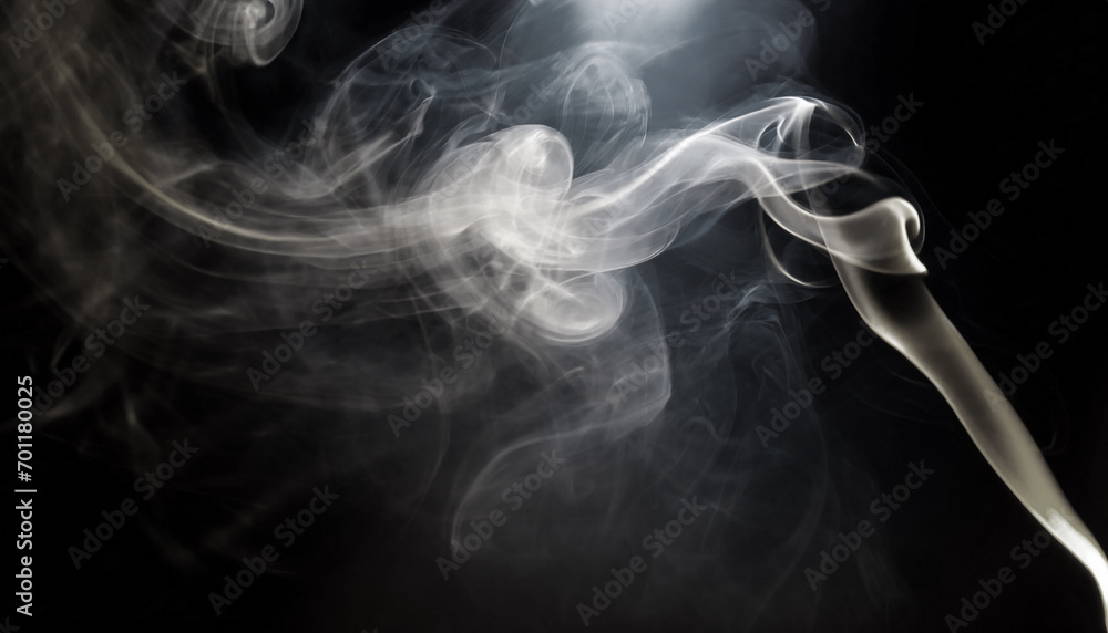 White smoke on black background White smoke on black background