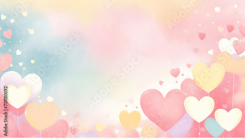 Pastel colored heart background
