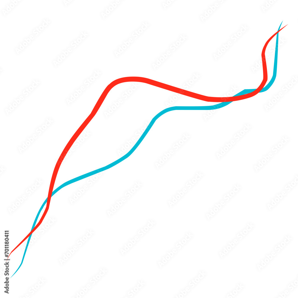 Red and Blue Graphic Lines Red and Blue Graphic Lines
