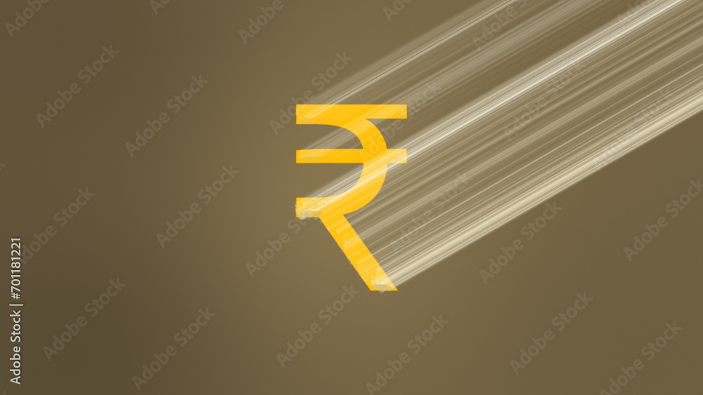 Indian Rupee Money Sign Light Reveal