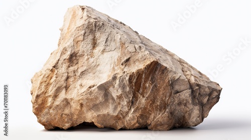 Rock on White Background. Stone  Decoration  Earth  Soil 