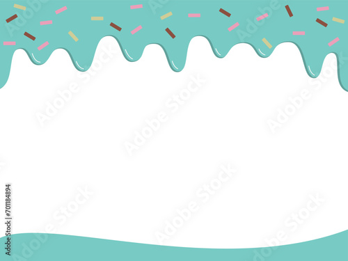 溶けたチョコが垂れたフレーム