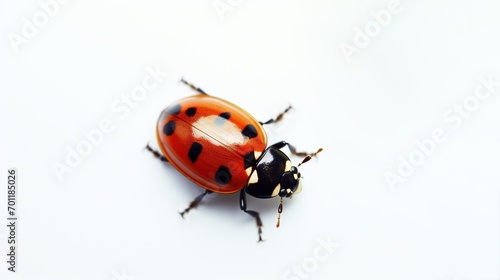 Ladybug on White Background. Bug, Insect, Animal 
