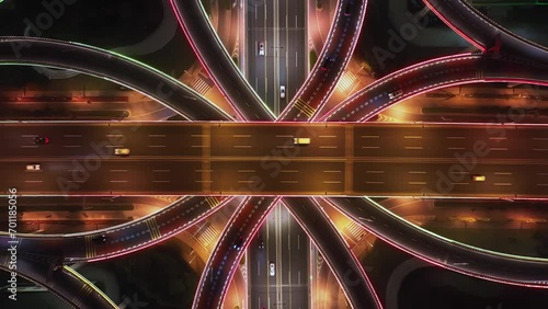 view of flyover at night