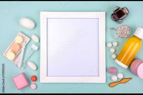 blank frame photo with medicine theme 