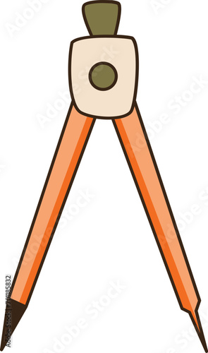 geometry compass math doodle style