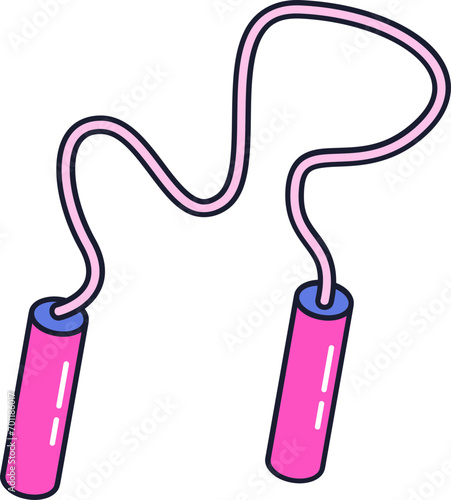 skipping rope sport doodle style