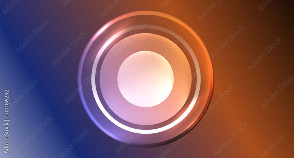 Neon glass circle copyspace for your text or product presentation geometric background. Vector illustration For Wallpaper, Banner, Background, Card, Book Illustration, landing page Neon glass circle copyspace for your text or product presentation geometric background. Vector illustration For Wallpaper, Banner, Background, Card, Book Illustration, landing page