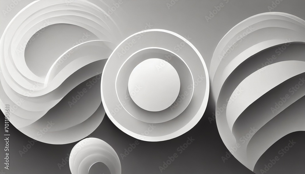 Whirlwind of White: Neomorphic Circles Background Whirlwind of White: Neomorphic Circles Background