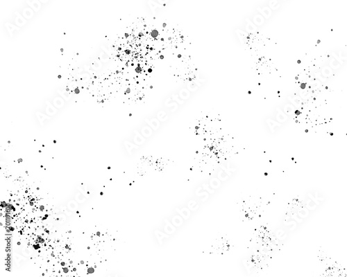 Abstract ink splatter on white background