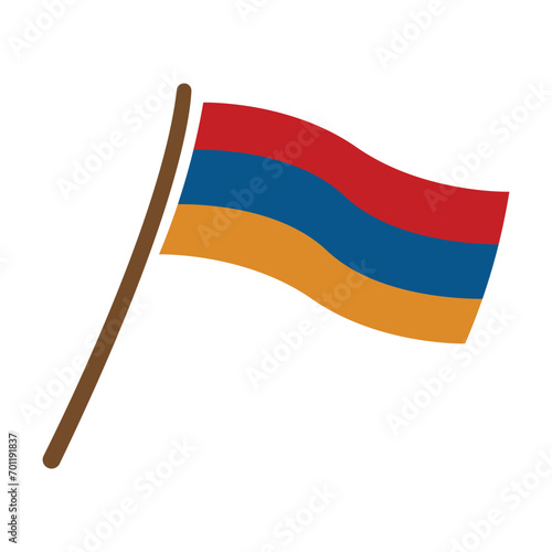 armenian flag icon vector template