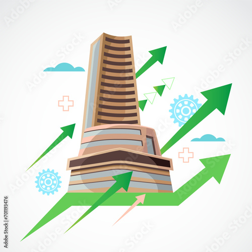 Bombay stock exchange, indian economy, profit vector