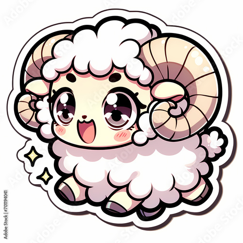 Aries zodiac sign manga-style 