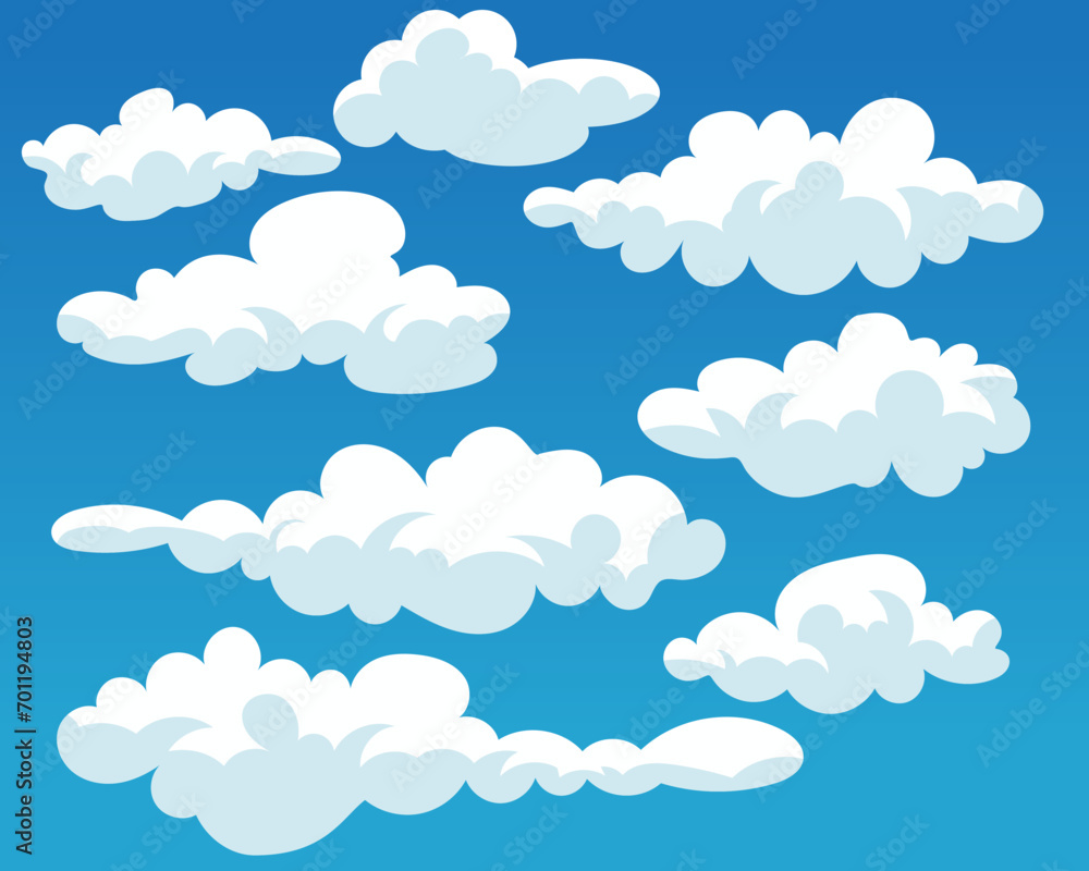 clouds in sky vector design