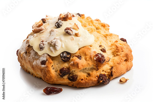 Scones on a white background.