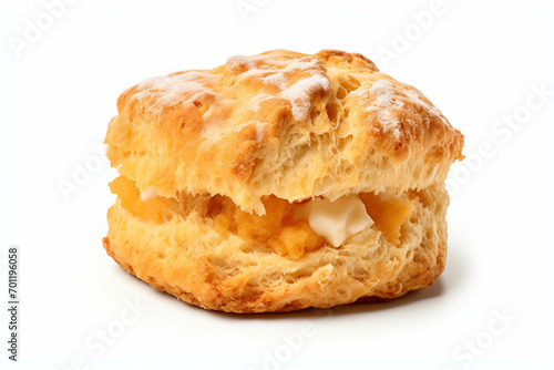 Scones on a white background.