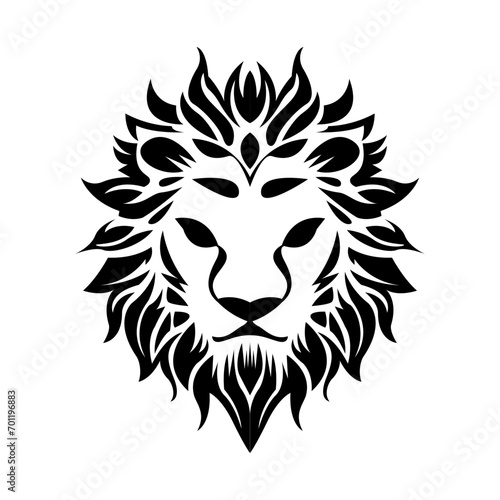 Fototapeta Naklejka Na Ścianę i Meble -  simple abstract lion head logo vector iconic illustration