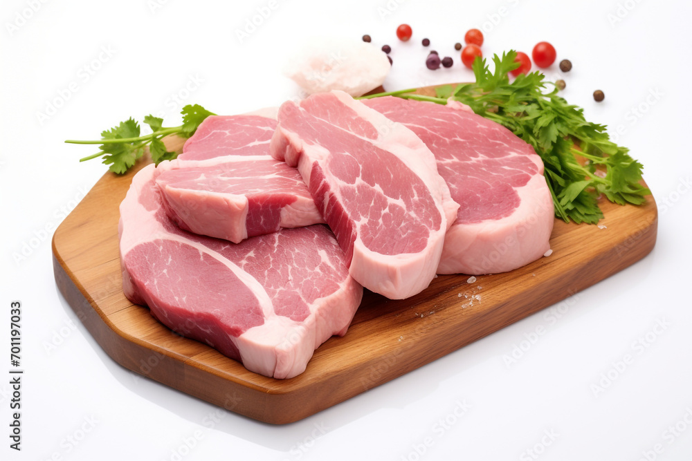 Raw minced meat, isolated on white background Raw minced meat, isolated on white background