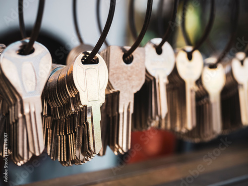 Key chains in bunches Locksmith Key shop Business many  photo