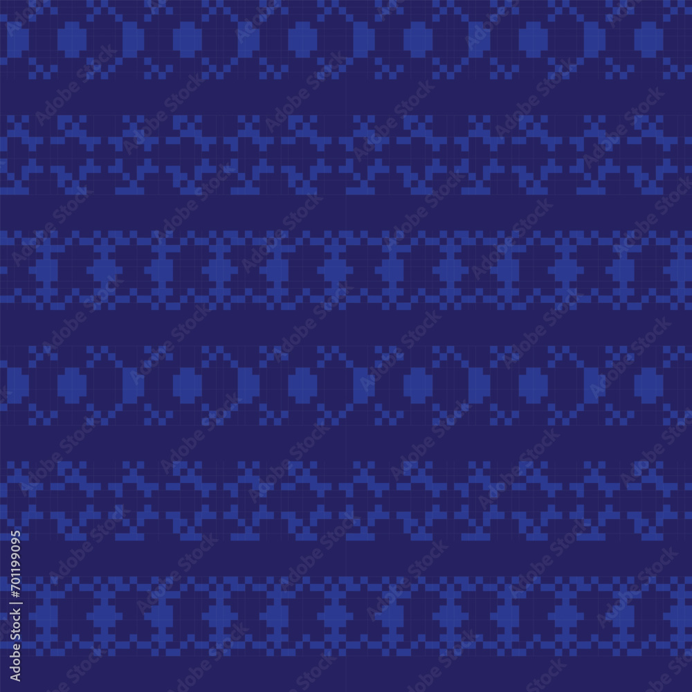 Blue Argyle Fair Isle Seamless Pattern Design Blue Argyle Fair Isle Seamless Pattern Design