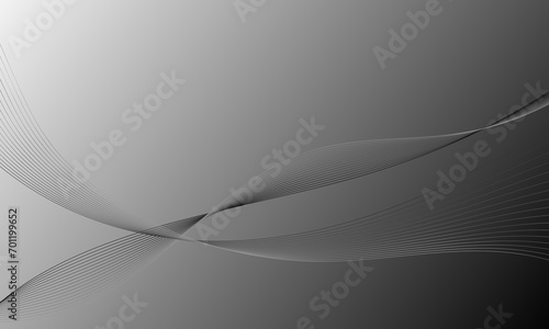 abstract gray smooth lines wave curves with soft gradient background