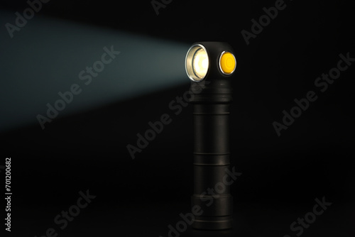 Flashlight on a black background